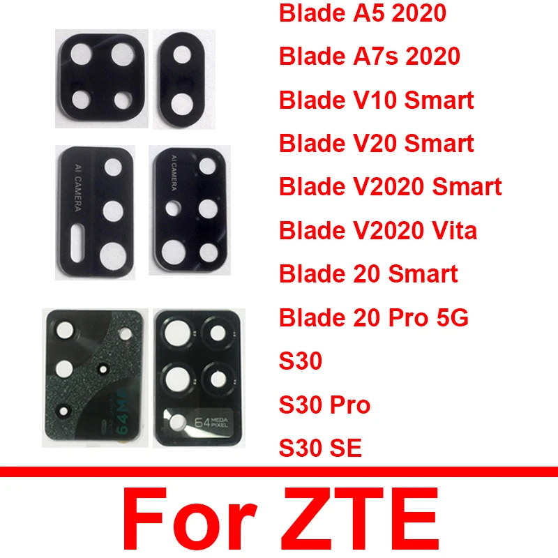 Задняя камера стеклянная фотолента для ZTE Blade A5 A7S 2020 V10 V20 V2020 20 Smart Vita 20Pro наклейка