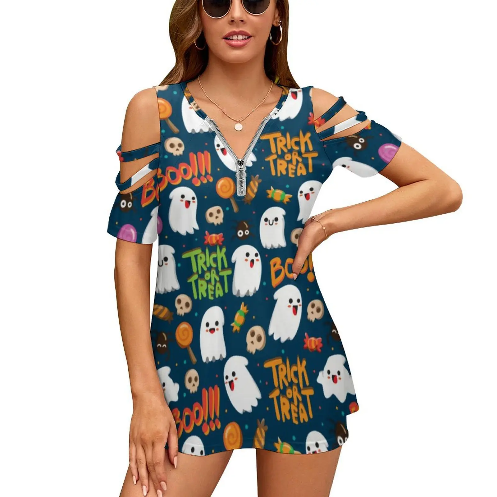 Cute Halloween T Shirts Funny Ghosts Print Casual T Shirt Short Sleeve Pattern Tee Shirt Female Sexy V Neck Oversized Tees
Cute Halloween T Shirts Funny Ghosts Print Casual T Shirt Short Sleeve Pattern Tee Shirt Female Sexy V Neck Oversized Tees