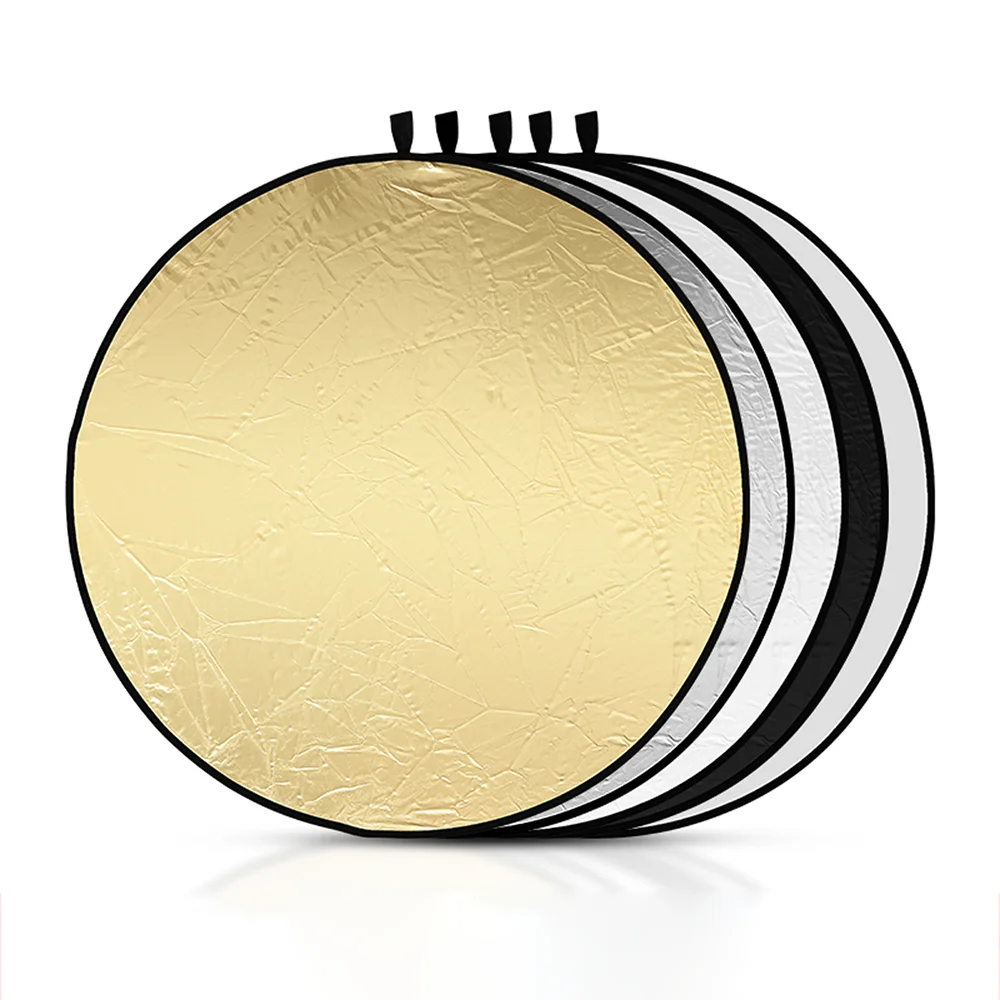 Portable 30CM Round Two-in-one Reflector Mini Photography Live Lighting Photo Supplementary Light Plate Collapsible Gold Silver 
Portable 30CM Round Two-in-one Reflector Mini Photography Live Lighting Photo Supplementary Light Plate Collapsible Gold Silver