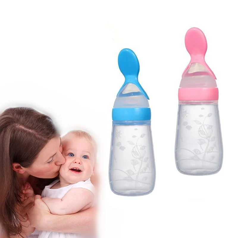 125ML Silicone Feeder Bottle Squeeze Bottle Spoon for Baby Infant Training Feeding Milk Rice Paste Feeder Food Dispensing Spoon
125ML Silicone Feeder Bottle Squeeze Bottle Spoon for Baby Infant Training Feeding Milk Rice Paste Feeder Food Dispensing Spoon