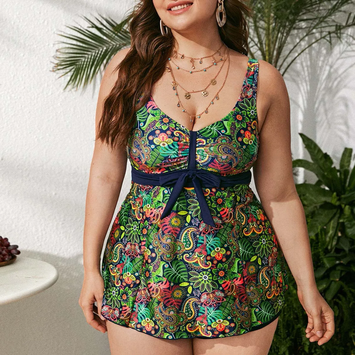 L-4XL Plus Size Swimsuit Two Piece Bathing Suits Plus Size Large Women Summer Cover up with Skirt Swimming Trunks Cover Belly
L-4XL Plus Size Swimsuit Two Piece Bathing Suits Plus Size Large Women Summer Cover up with Skirt Swimming Trunks Cover Belly
