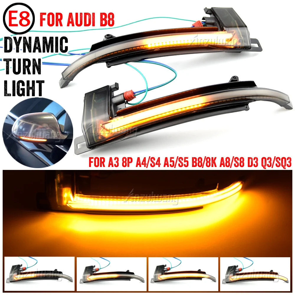 

For Audi A4 A5 S5 B8 B8.5 RS5 RS4 Dynamic Scroll LED Turn Signal Light Sequential Rearview Mirror Indicator Blinker Light