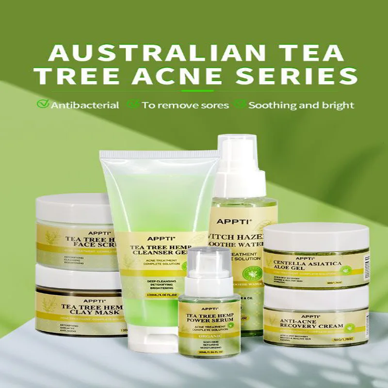 The New Tea Tree Acne Treatment Facial Set Efectively Remove Blackheads Acne Scars Shrink Pores Repair Serum Cream Skin Care
The New Tea Tree Acne Treatment Facial Set Efectively Remove Blackheads Acne Scars Shrink Pores Repair Serum Cream Skin Care