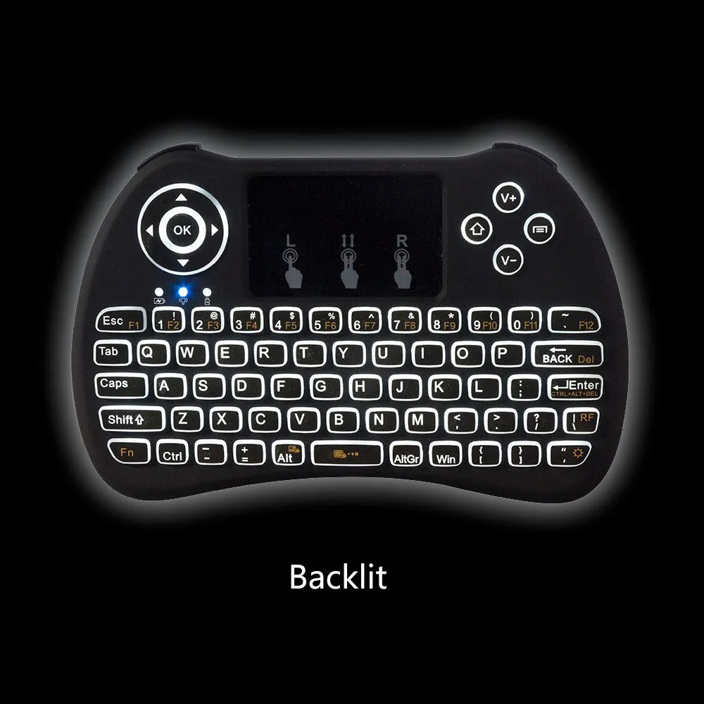 Mini Wireless Keyboard 2.4G Air Mouse Backlit Remote Control Touchpad For PC Android TV Box Smart TV
Mini Wireless Keyboard 2.4G Air Mouse Backlit Remote Control Touchpad For PC Android TV Box Smart TV
