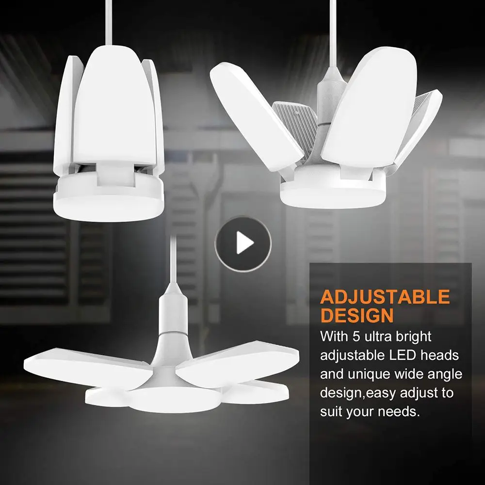 LED Garage Light 38W Folding Ceiling Fan Lamp Blade Deformation Garage Chandelier Ceiling Light Deformable Home Automation
LED Garage Light 38W Folding Ceiling Fan Lamp Blade Deformation Garage Chandelier Ceiling Light Deformable Home Automation