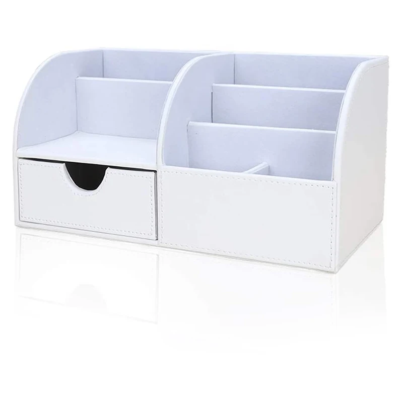 PU Leather Multifunctional Desk Organizer Storage Box - Business Card/Pen/Phone/Stationery Holder (Half PU-White)
PU Leather Multifunctional Desk Organizer Storage Box - Business Card/Pen/Phone/Stationery Holder (Half PU-White)