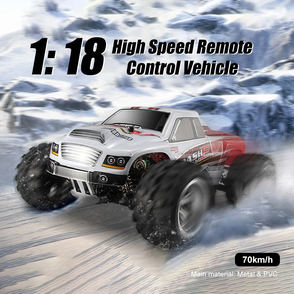 

WLtoys A979-B 2.4G 1/18 RC Car 4WD 70KM/H High Speed Electric Full Proportional Big Foot Truck RC Crawler RTR Toy for Children