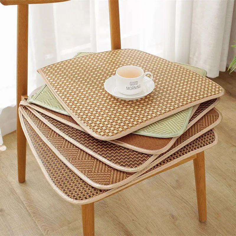 Summer cool mat non-slip rattan mat thickened dining chair cushion chess and card room chair pad
Summer cool mat non-slip rattan mat thickened dining chair cushion chess and card room chair pad