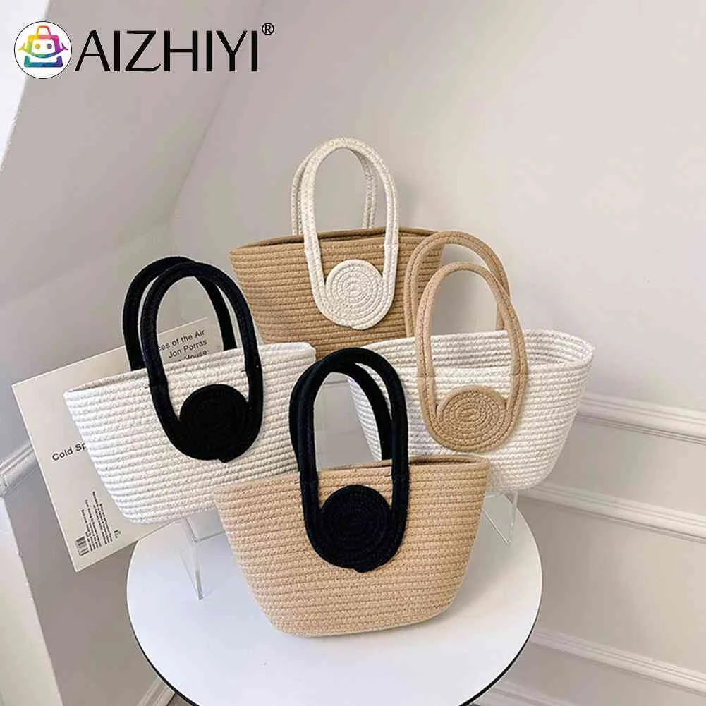 Summer Shopping Handbags Handmade Hand-woven Handbag Casual Simple Fashion Portable Exquisite Cotton Thread for Weekend Vacation
Summer Shopping Handbags Handmade Hand-woven Handbag Casual Simple Fashion Portable Exquisite Cotton Thread for Weekend Vacation