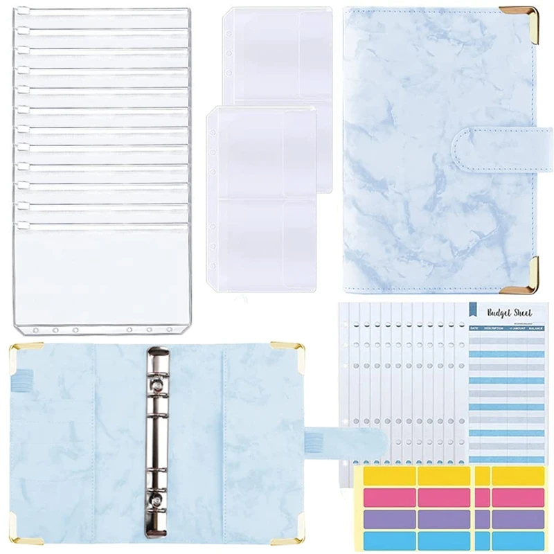 A6 Budget Binder, 29Pcs Marble Cover with Money Saving Binder, Cash Envelopes, Budget Sheets,for Saving Money
A6 Budget Binder, 29Pcs Marble Cover with Money Saving Binder, Cash Envelopes, Budget Sheets,for Saving Money