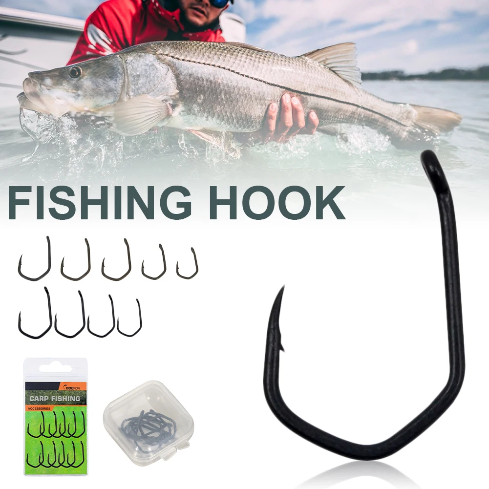 10Pcs Carbon Steel Carp Fishing Hook 2/4/6/8/10# Barbed Hooks Saltwater Freshwater Fishing Tackle Accessories
10Pcs Carbon Steel Carp Fishing Hook 2/4/6/8/10# Barbed Hooks Saltwater Freshwater Fishing Tackle Accessories