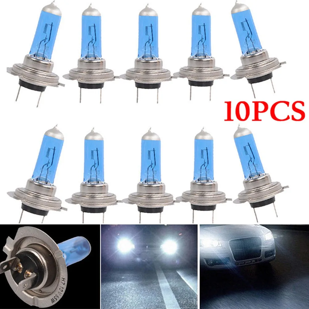 10pcs Car Headlights H7 12V 55W Xenon White 6000K Halogen Car Headlights Lamp Bulb Car HeadLight Replacement Bulb Parts
10pcs Car Headlights H7 12V 55W Xenon White 6000K Halogen Car Headlights Lamp Bulb Car HeadLight Replacement Bulb Parts