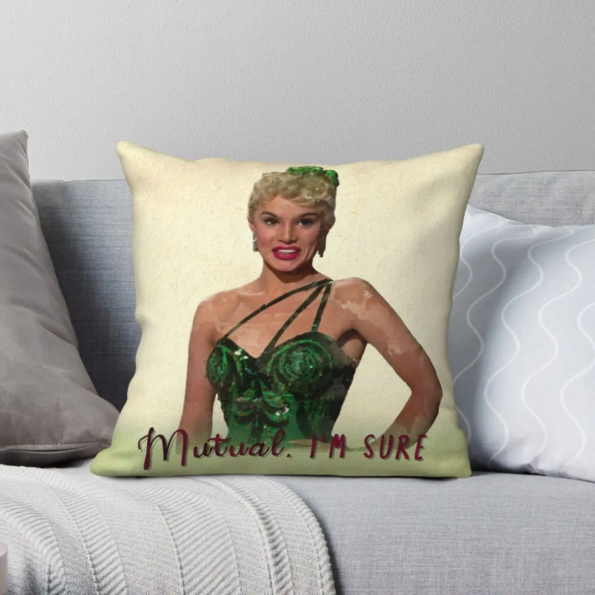 Mutual I'm Sure Square Pillowcase Polyester Linen Velvet Printed Zip Decor Room Cushion Cover 
Mutual I'm Sure Square Pillowcase Polyester Linen Velvet Printed Zip Decor Room Cushion Cover