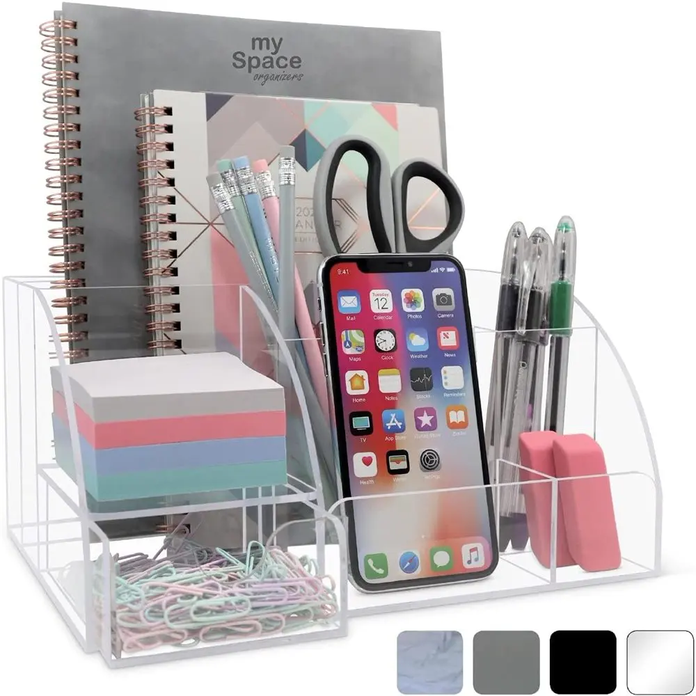 Clear Desk Organizer Acrylic For Home Office and School Supplies And Accessories
Clear Desk Organizer Acrylic For Home Office and School Supplies And Accessories