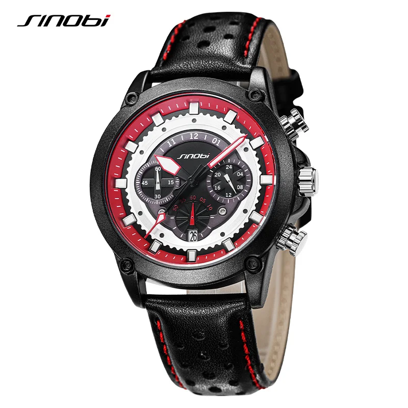 SINOBI New Fashion Sports Mens Watches Stainless Steel Chronograph Man Quartz Wristwatches Luminous hands Male's Calender Clock
SINOBI New Fashion Sports Mens Watches Stainless Steel Chronograph Man Quartz Wristwatches Luminous hands Male's Calender Clock