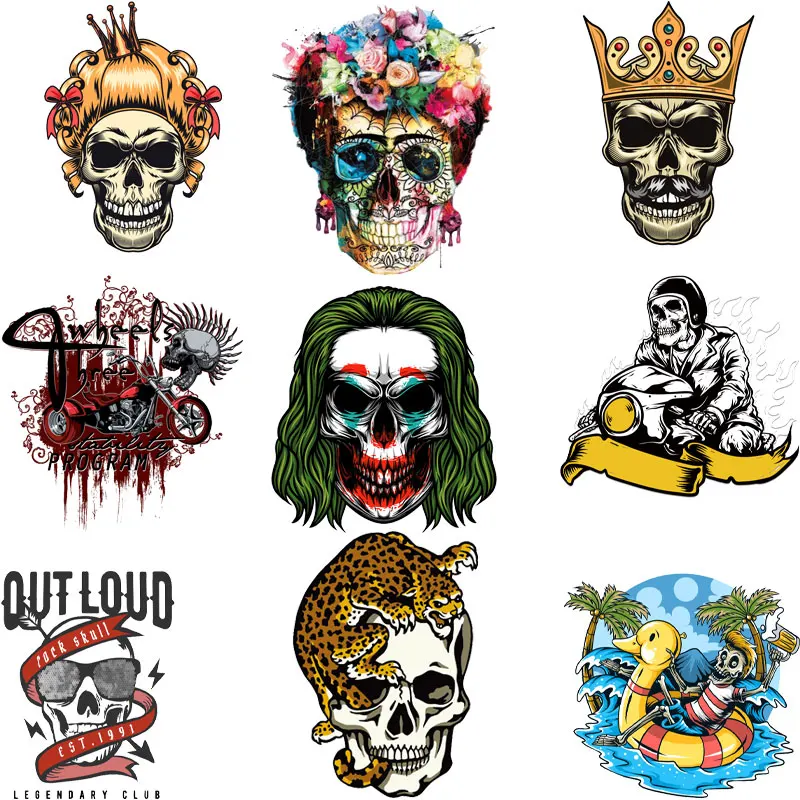 Skull Patch Grim Reaper Crown Moto Thermo-adhesive Letters for Clothes Iron on Patches for Clothing Fusible Textile Transfer
Skull Patch Grim Reaper Crown Moto Thermo-adhesive Letters for Clothes Iron on Patches for Clothing Fusible Textile Transfer