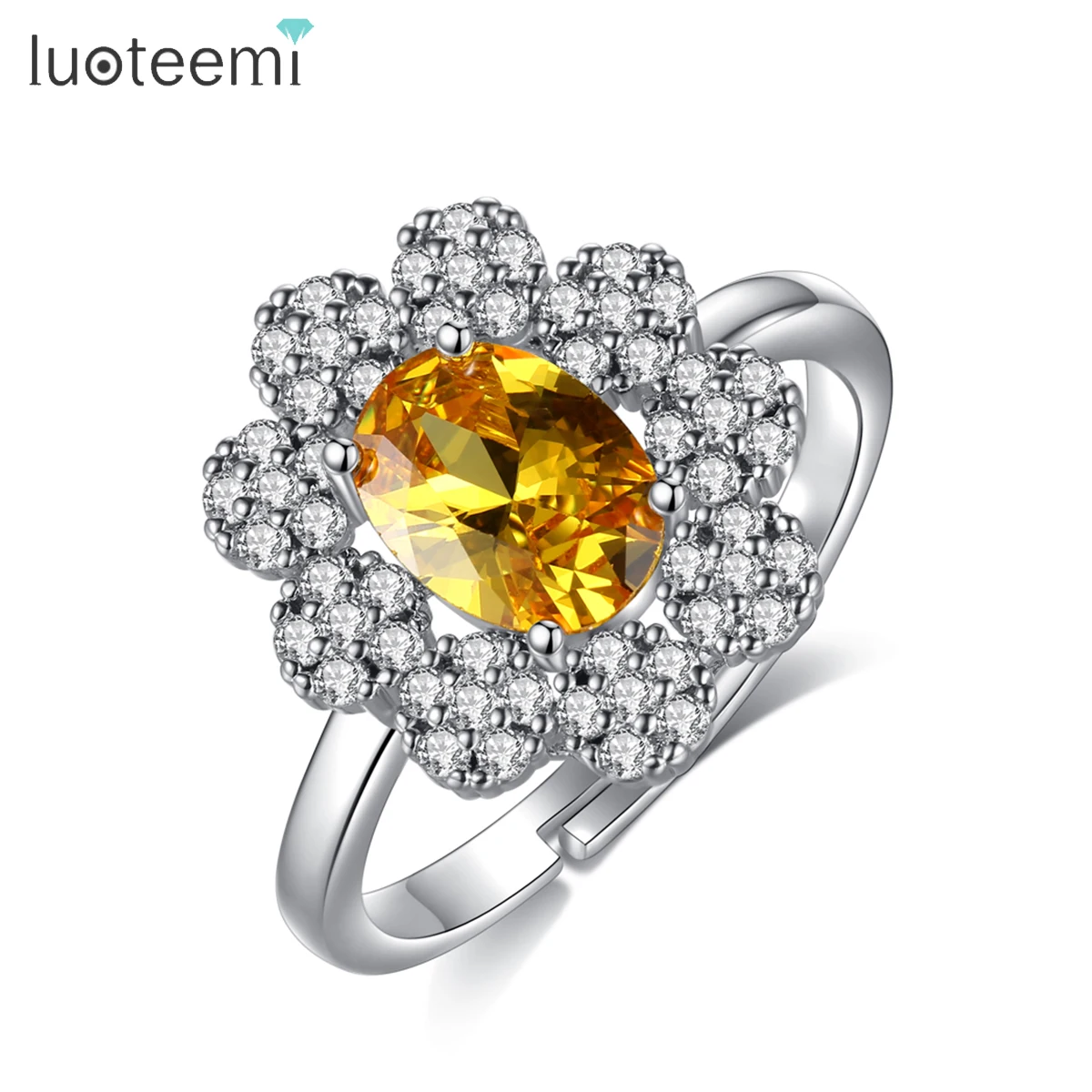 

LUOTEEMI Three Rounds Cut Cubic Zirconia Wedding Band Engagement Rings 2022 Bridal Engagement Couple Rings Classic Eternal Ring