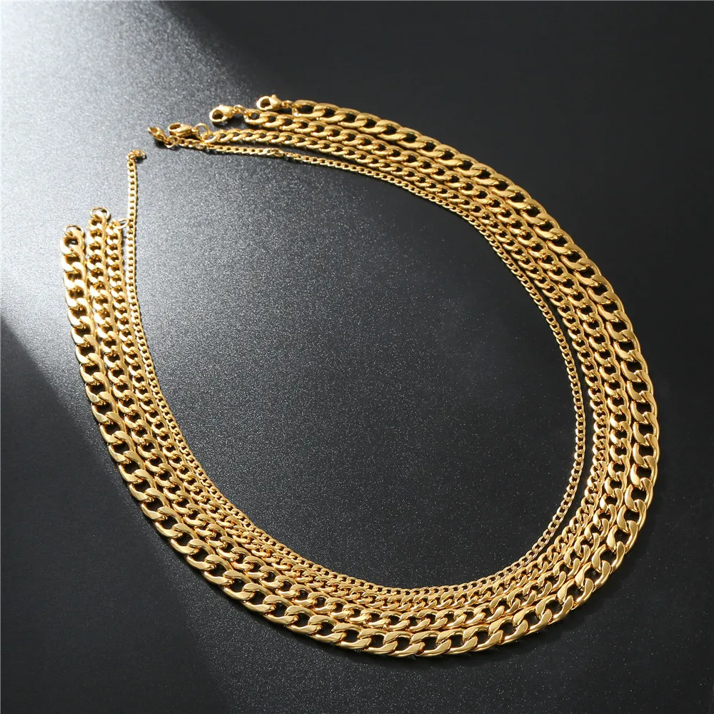 Hip Hop Punk Stainless Steel Twisted Chain Necklace Men 3/5/7/9mm Thick Chain Titanium Steel Colorfast Necklace Necklace
Hip Hop Punk Stainless Steel Twisted Chain Necklace Men 3/5/7/9mm Thick Chain Titanium Steel Colorfast Necklace Necklace