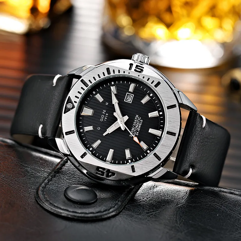 

New Fashion Business Luxury Sports Three Pin Belt Calendar Giorgio Fedon Classic Quartz Men's Watch With Gifts Box