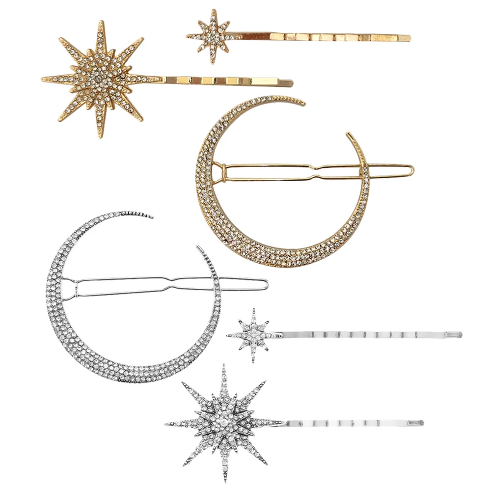 2 Sets Star Hair Accessories Clip Small Barrettes Clips Jewelry Women Moon Vintage 
2 Sets Star Hair Accessories Clip Small Barrettes Clips Jewelry Women Moon Vintage