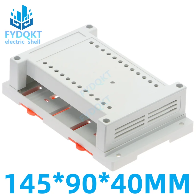 

1Pcs Uxcell 145x90x40mm DIN Rail PLC Electrical Case ABS Plastic Enclose Terminal Junction Project Box Connector