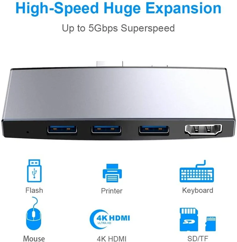For Microsoft Surface Pro 6 5 4 Docking Station with 4K HDMI 3 Port USB SD TF Card Reader Converter Adaptor for Surface Dock Hub
For Microsoft Surface Pro 6 5 4 Docking Station with 4K HDMI 3 Port USB SD TF Card Reader Converter Adaptor for Surface Dock Hub
