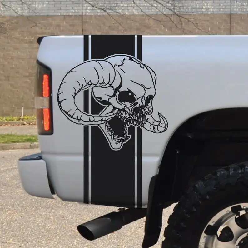 Fits Ram Tailgate Side Stripe Skull Distressed Grunge Splatter Tattoo Tribal Grunge Car Pickup Vehicle Truck Vinyl Graphic Decal
Fits Ram Tailgate Side Stripe Skull Distressed Grunge Splatter Tattoo Tribal Grunge Car Pickup Vehicle Truck Vinyl Graphic Decal