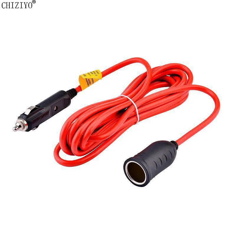 

12V-24V 10A 120W Car Cigarette Lighter Extension Cord 3.6M Power Cable Female Socket Plug for Car Inflation Pump Refrigerator