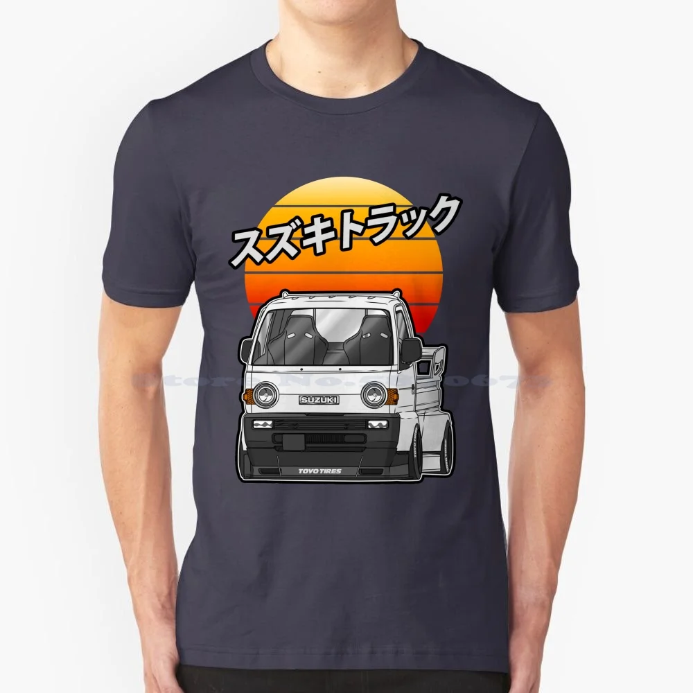 Футболка Jdm с грузовиком 100% хлопковая футболка Navin Guyvit автомобили гоночные
