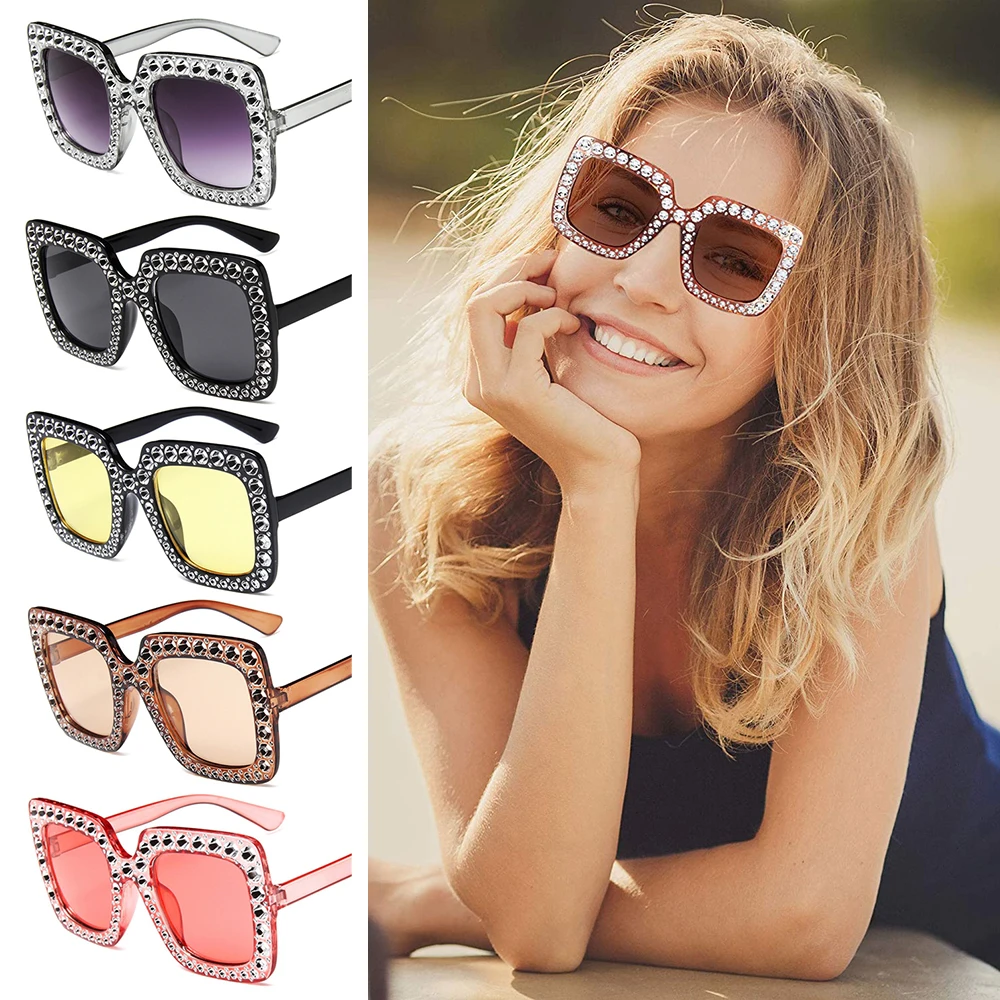 Fashion Crystal V400 Big Square Frame Sun Glasses Square Sunglasses Eyewear Oversized Sunglasses
Fashion Crystal V400 Big Square Frame Sun Glasses Square Sunglasses Eyewear Oversized Sunglasses