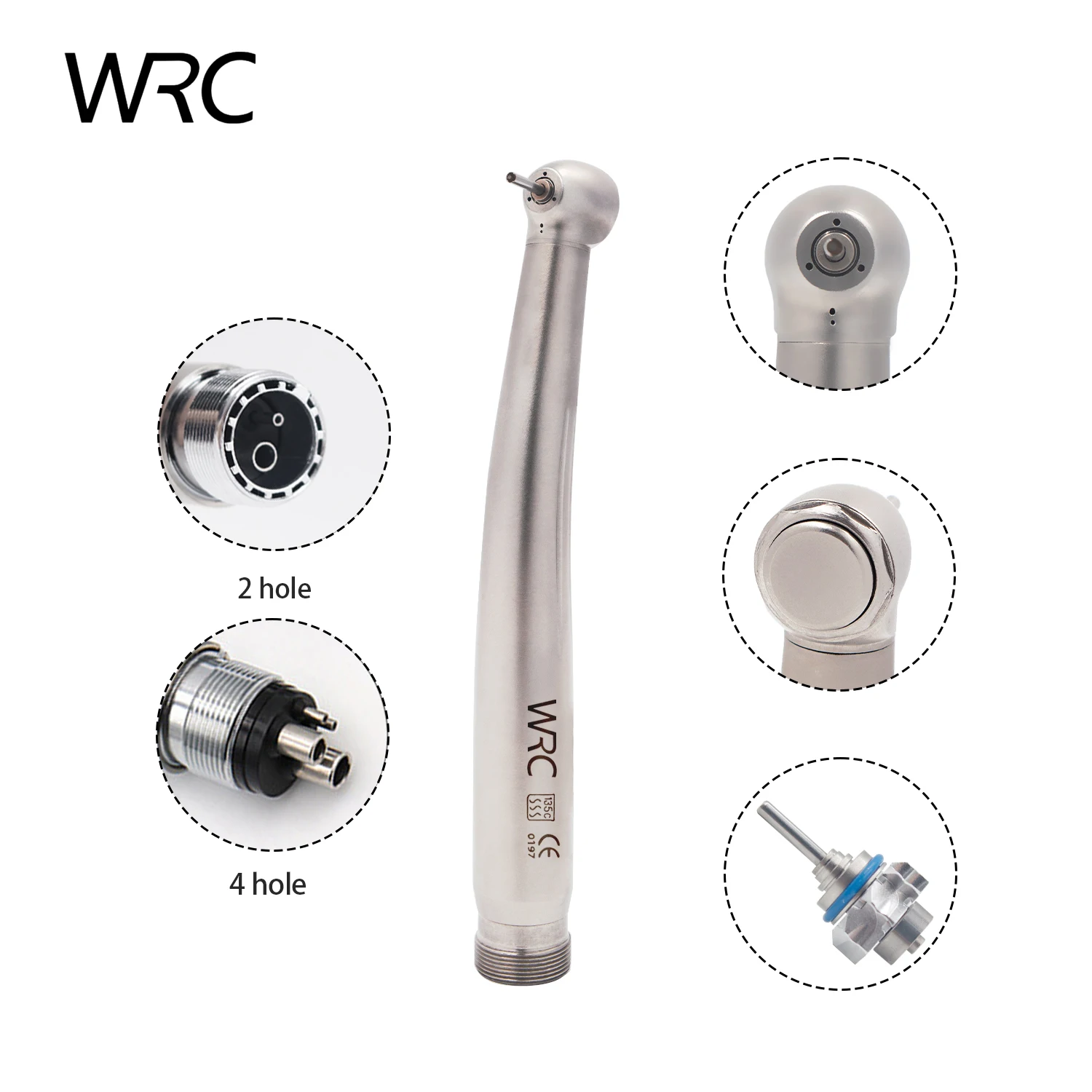 Dental High Speed Handpiece Air Turbine Torque Push Button 2 Hole B2 Midwest 4 Hole M4 Stainless Steel Head
Dental High Speed Handpiece Air Turbine Torque Push Button 2 Hole B2 Midwest 4 Hole M4 Stainless Steel Head