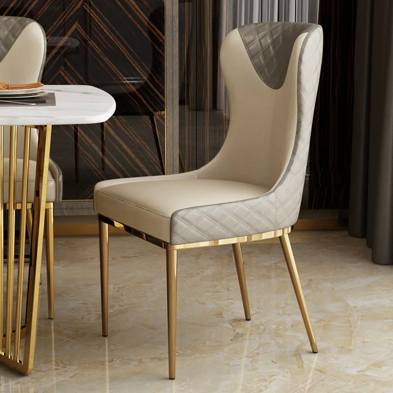 Dining chair Modern minimalist home Nordic restaurant gold-plated chair backrest stool
Dining chair Modern minimalist home Nordic restaurant gold-plated chair backrest stool