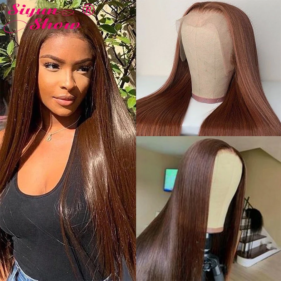 SiyunShow Chocolate Brown Straight Lace Front Wig 13x6 HD Transparent Lace Frontal Wig 250 Density Brazilian Hair Wigs For Women
SiyunShow Chocolate Brown Straight Lace Front Wig 13x6 HD Transparent Lace Frontal Wig 250 Density Brazilian Hair Wigs For Women
