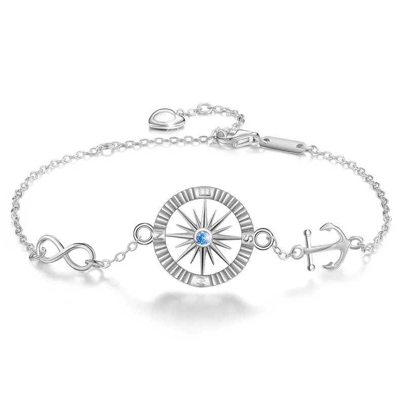 Stylever Real 925 Sterling Silver Birthstone Set Rudder Shape Bracelets for Women Birthsday Gift Fashion Jewelry
Stylever Real 925 Sterling Silver Birthstone Set Rudder Shape Bracelets for Women Birthsday Gift Fashion Jewelry