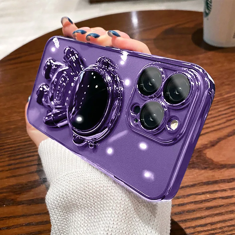 Luxury Astronaut Holder Stand Phone Case For iPhone 14 13 12 11 Pro Max XS X XR 7 8 Plus Shockproof Silicone Kickstand Cover
Luxury Astronaut Holder Stand Phone Case For iPhone 14 13 12 11 Pro Max XS X XR 7 8 Plus Shockproof Silicone Kickstand Cover