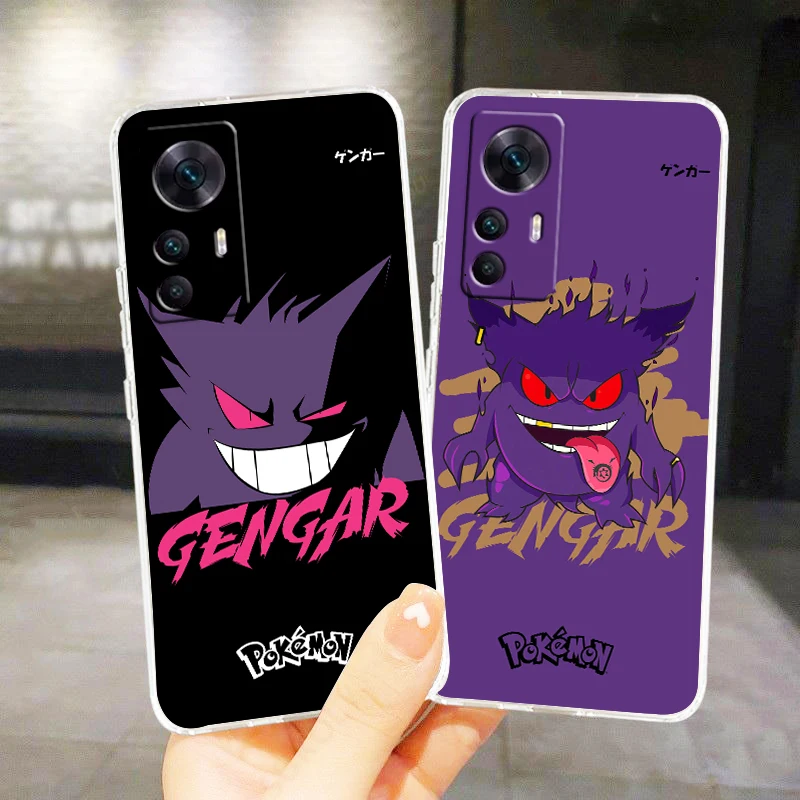 

Cartoon P-okemon gengar mega Cover For Xiaomi Mi 13 12X 12 11 11T 11i 10T 10 Pro Lite Ultra 5G 9T 8 A3 Transparent Phone Case