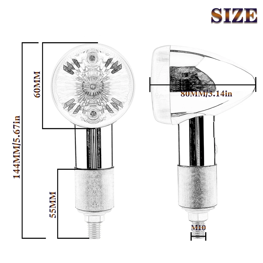 Amber Turn Signal Turn Signal Chrome Plastic Housing Waterproof 1100 VTX 12V 2pcs Bulb Bullet For Honda Shadow
Amber Turn Signal Turn Signal Chrome Plastic Housing Waterproof 1100 VTX 12V 2pcs Bulb Bullet For Honda Shadow