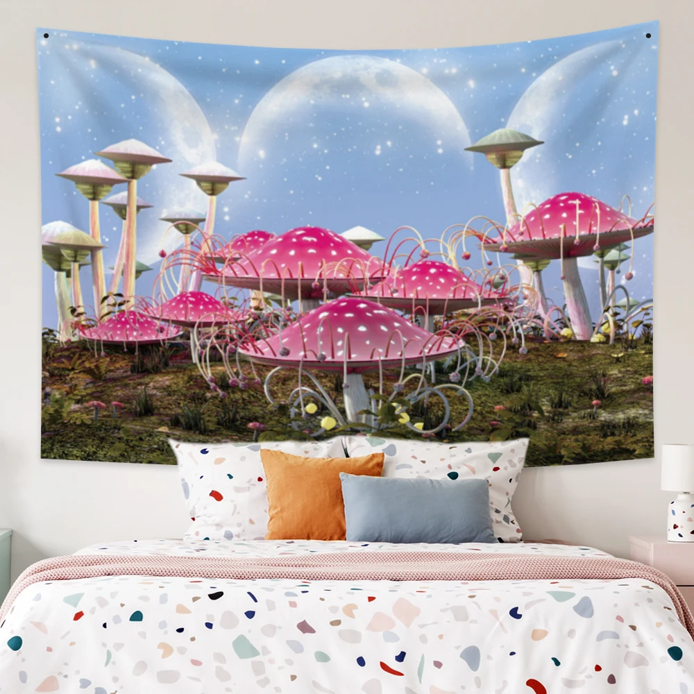 Psychedelic Mushroom Mandala Wall Tapestry Bohemian Gypsy Witchcraft Tapiz Gypsy Decor Rugs Living Room Home Decoration
Psychedelic Mushroom Mandala Wall Tapestry Bohemian Gypsy Witchcraft Tapiz Gypsy Decor Rugs Living Room Home Decoration