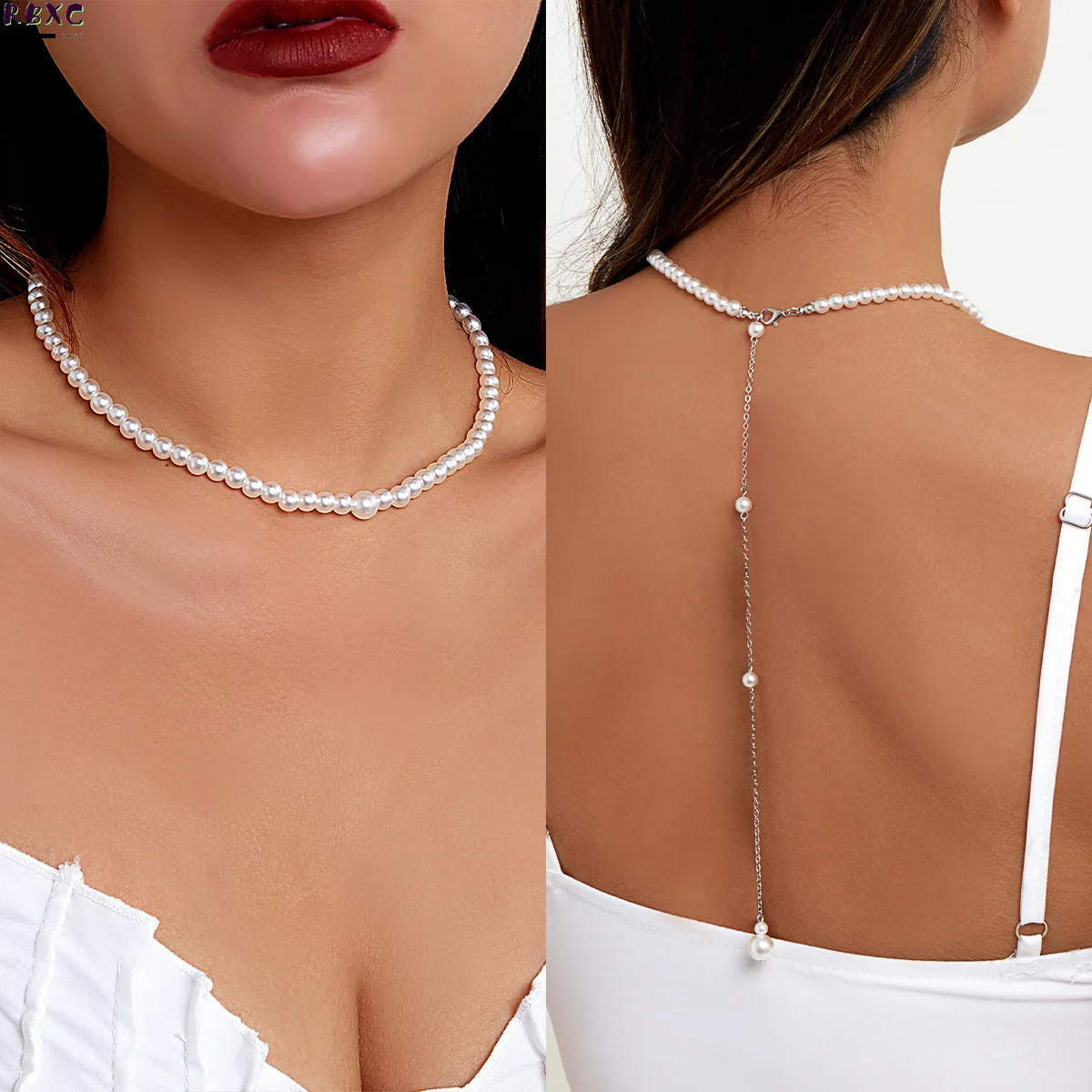RBxc Jewelry beach resort style imitation pearl personalized manual back chain sexy street shot tassel body chain
RBxc Jewelry beach resort style imitation pearl personalized manual back chain sexy street shot tassel body chain