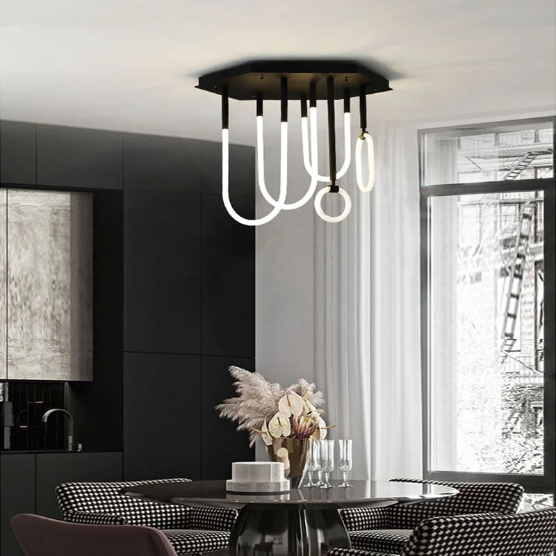 Nordic Style Chandelier Line Combination Light Minimalism Black Gold Modern Suspension Dimmable LED Hanging Lamp Home Decor 
Nordic Style Chandelier Line Combination Light Minimalism Black Gold Modern Suspension Dimmable LED Hanging Lamp Home Decor