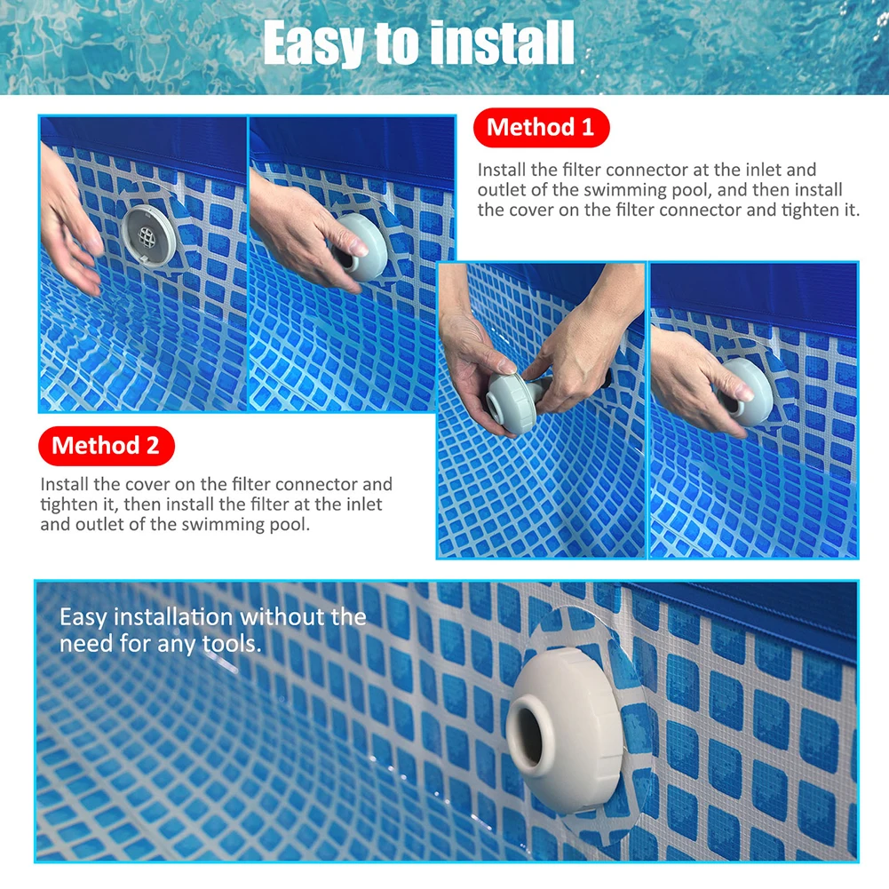 For INTEX Connection 32mm Swimming Pool Screen Mesh Inlet Nozzle Hose Water Connector Kit With Outlet Strainer + Inlet Nozzle
For INTEX Connection 32mm Swimming Pool Screen Mesh Inlet Nozzle Hose Water Connector Kit With Outlet Strainer + Inlet Nozzle