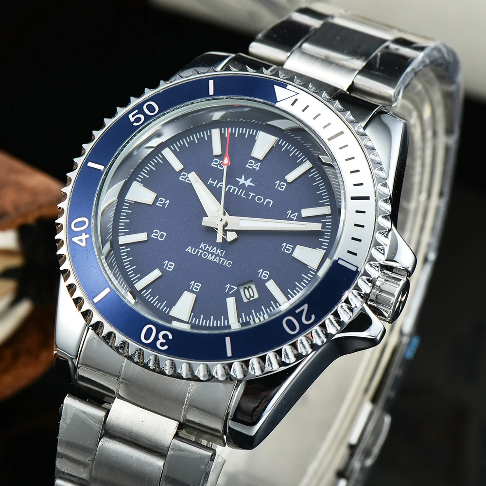 Fashion HAMILTON Business Bule Quartz Watches Men Stainless Steel Strap Sport Wristwatch Men Luxury Case Clock Relogio Masculino
Fashion HAMILTON Business Bule Quartz Watches Men Stainless Steel Strap Sport Wristwatch Men Luxury Case Clock Relogio Masculino