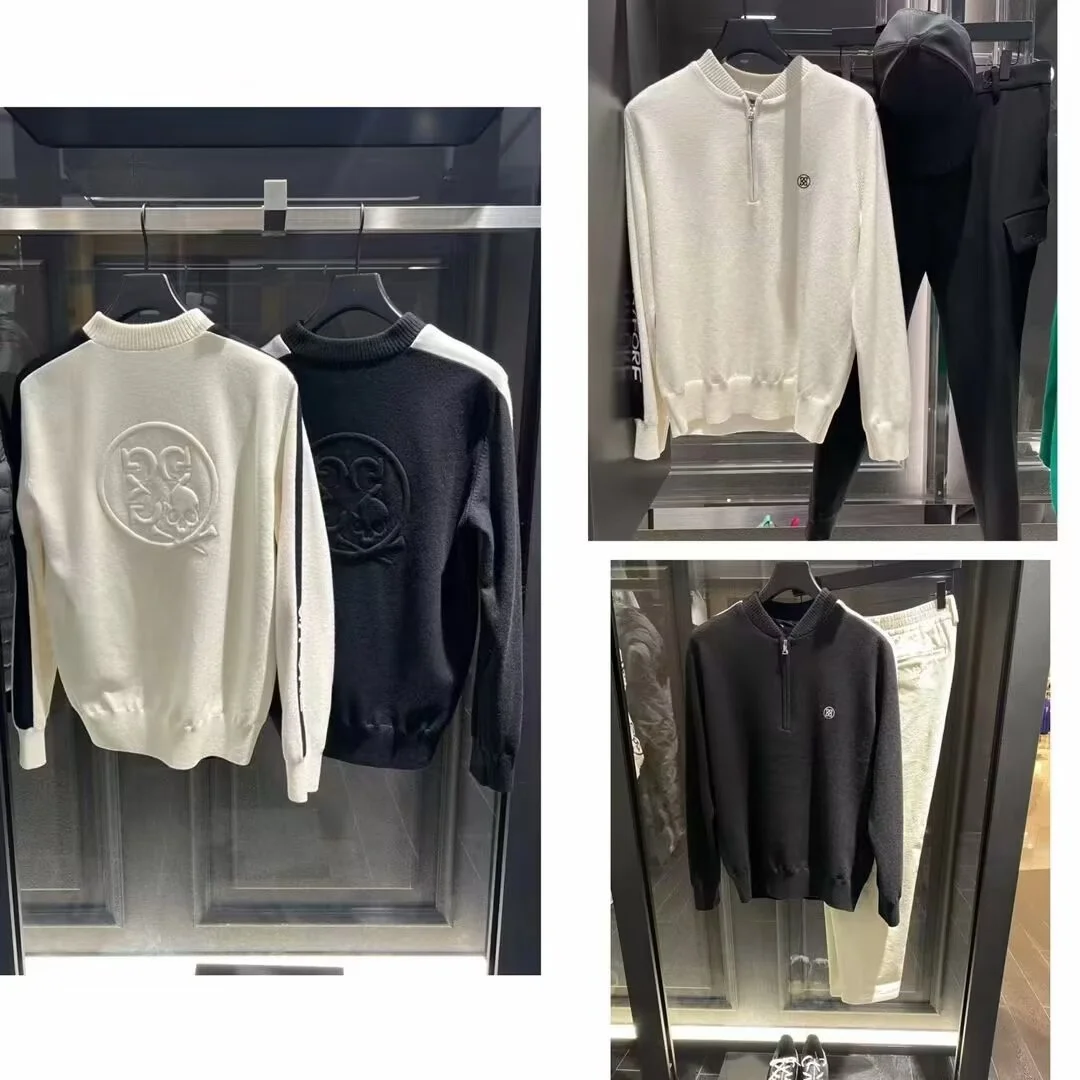Korean Golf Shirt Men's Autumn and Winter Warm Long Sleeve Windproof Ziper Skull Golf knit
Korean Golf Shirt Men's Autumn and Winter Warm Long Sleeve Windproof Ziper Skull Golf knit
