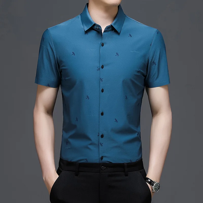 2022 Summer Printed Shirts Men Short Sleeve Slim Business Casual Shirt High Quality Social Party Tuxedo Blouse Camisa Masculina
2022 Summer Printed Shirts Men Short Sleeve Slim Business Casual Shirt High Quality Social Party Tuxedo Blouse Camisa Masculina