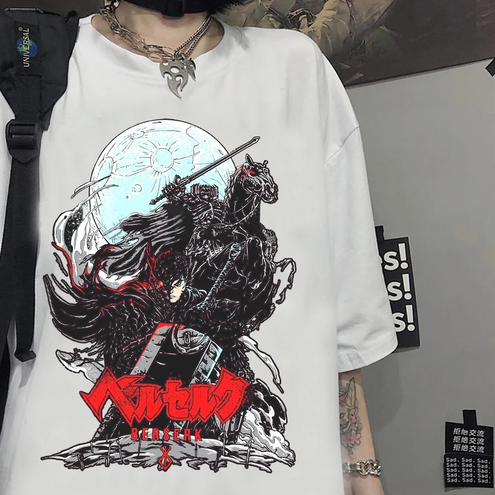 Berserk Anime Print Women T-shirts White Round Neck Short Sleeves T Shirt Casual Loose Unisex Summer Outdoor Y2k Clothes Tops
Berserk Anime Print Women T-shirts White Round Neck Short Sleeves T Shirt Casual Loose Unisex Summer Outdoor Y2k Clothes Tops