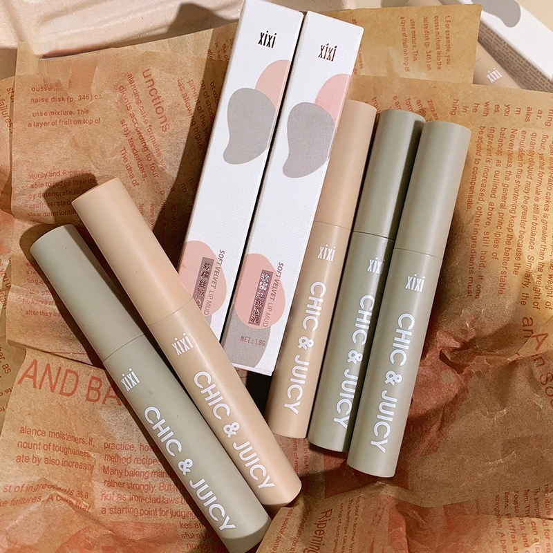 Soft Waxy Velvet Lip Mud Air Cream Feeling Silky Lip Gloss Light Cream Sweet Heart Mist Lip Makeup Tools Cosmetc Women Wholesale
Soft Waxy Velvet Lip Mud Air Cream Feeling Silky Lip Gloss Light Cream Sweet Heart Mist Lip Makeup Tools Cosmetc Women Wholesale