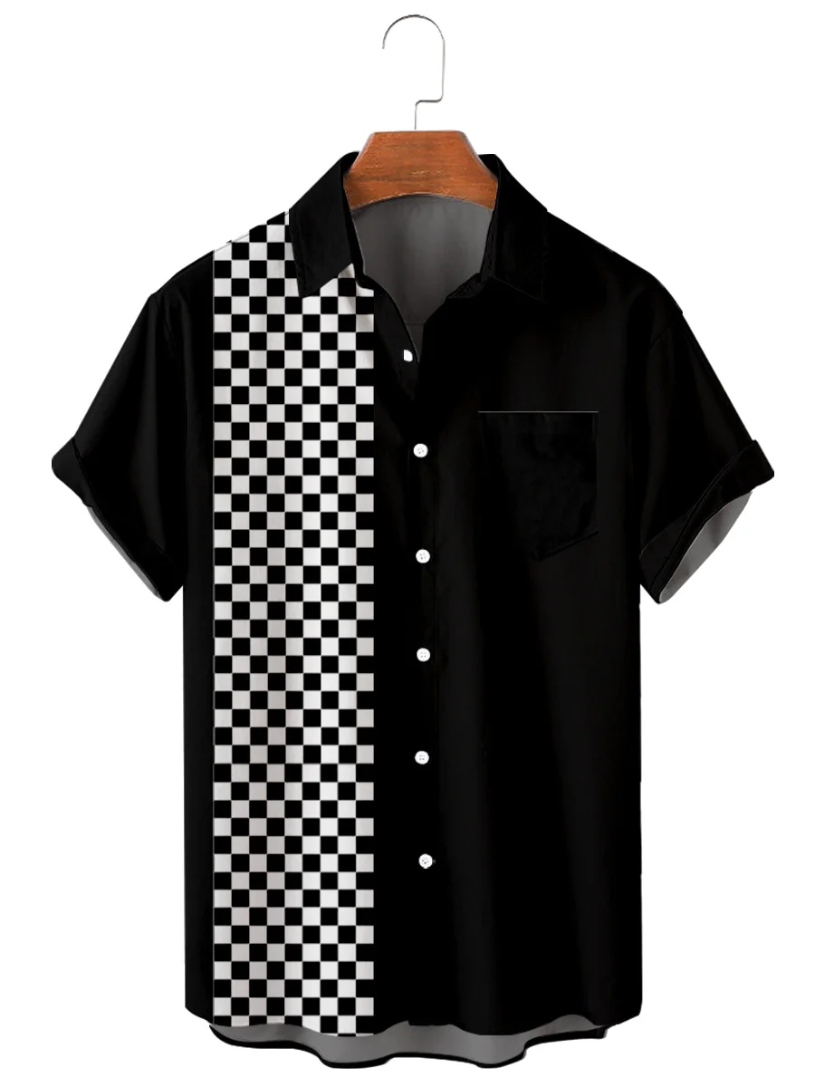 2022 Men's Short Sleeve Shirt with Pockets Lapel Large Size Grid Stitching 3D Printed Shirt
2022 Men's Short Sleeve Shirt with Pockets Lapel Large Size Grid Stitching 3D Printed Shirt