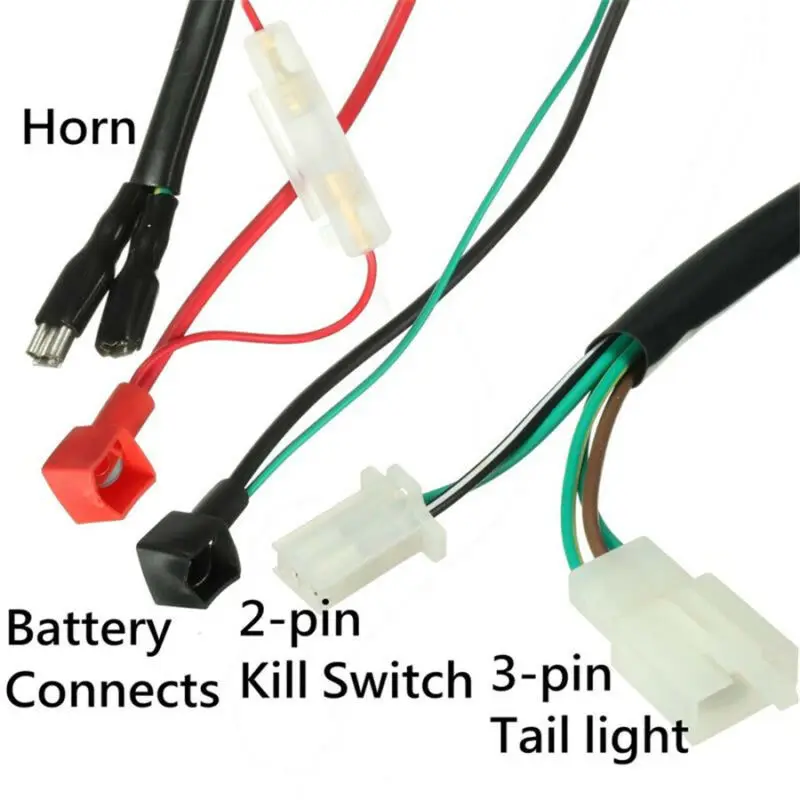 Electric Wiring Harness For Chinese ATV UTV Quad 4 Wheeler 50/70/90/110cc/125cc Made With 18 Gauge Wire, High Efficient Copper
Electric Wiring Harness For Chinese ATV UTV Quad 4 Wheeler 50/70/90/110cc/125cc Made With 18 Gauge Wire, High Efficient Copper