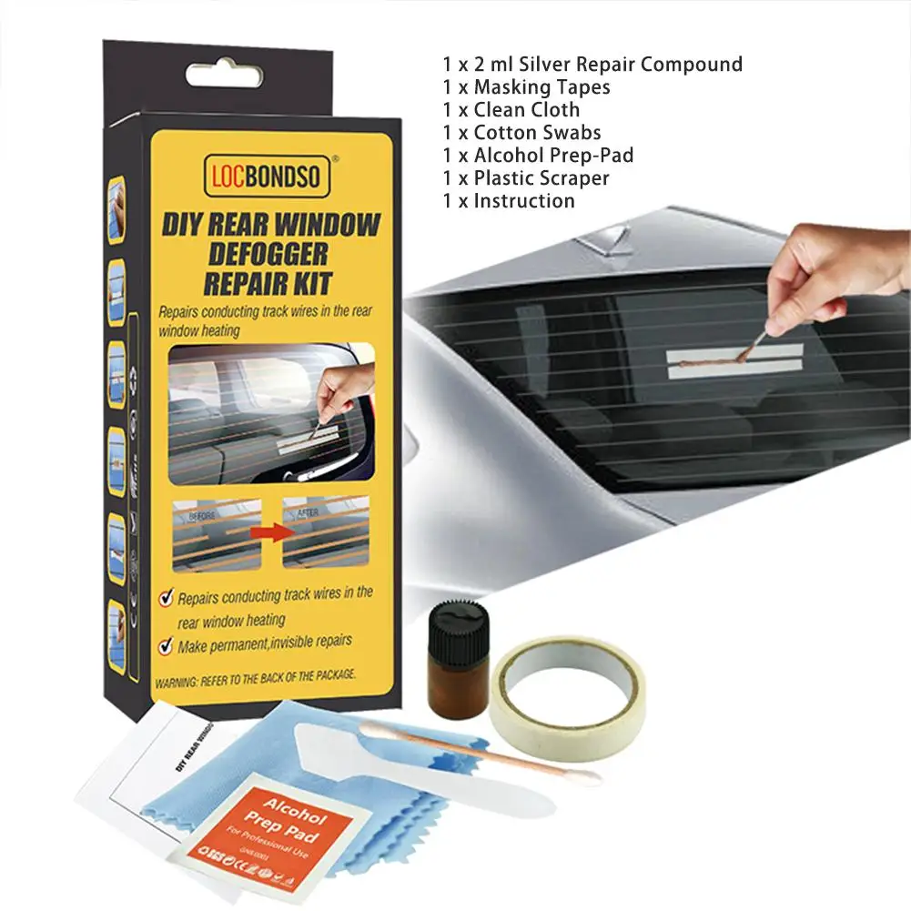 New Car Rear Window Defogger Repair Kit DIY Quick Repair Scratched Broken Defroster Heater Grid Lines Auto Care Accessories
New Car Rear Window Defogger Repair Kit DIY Quick Repair Scratched Broken Defroster Heater Grid Lines Auto Care Accessories