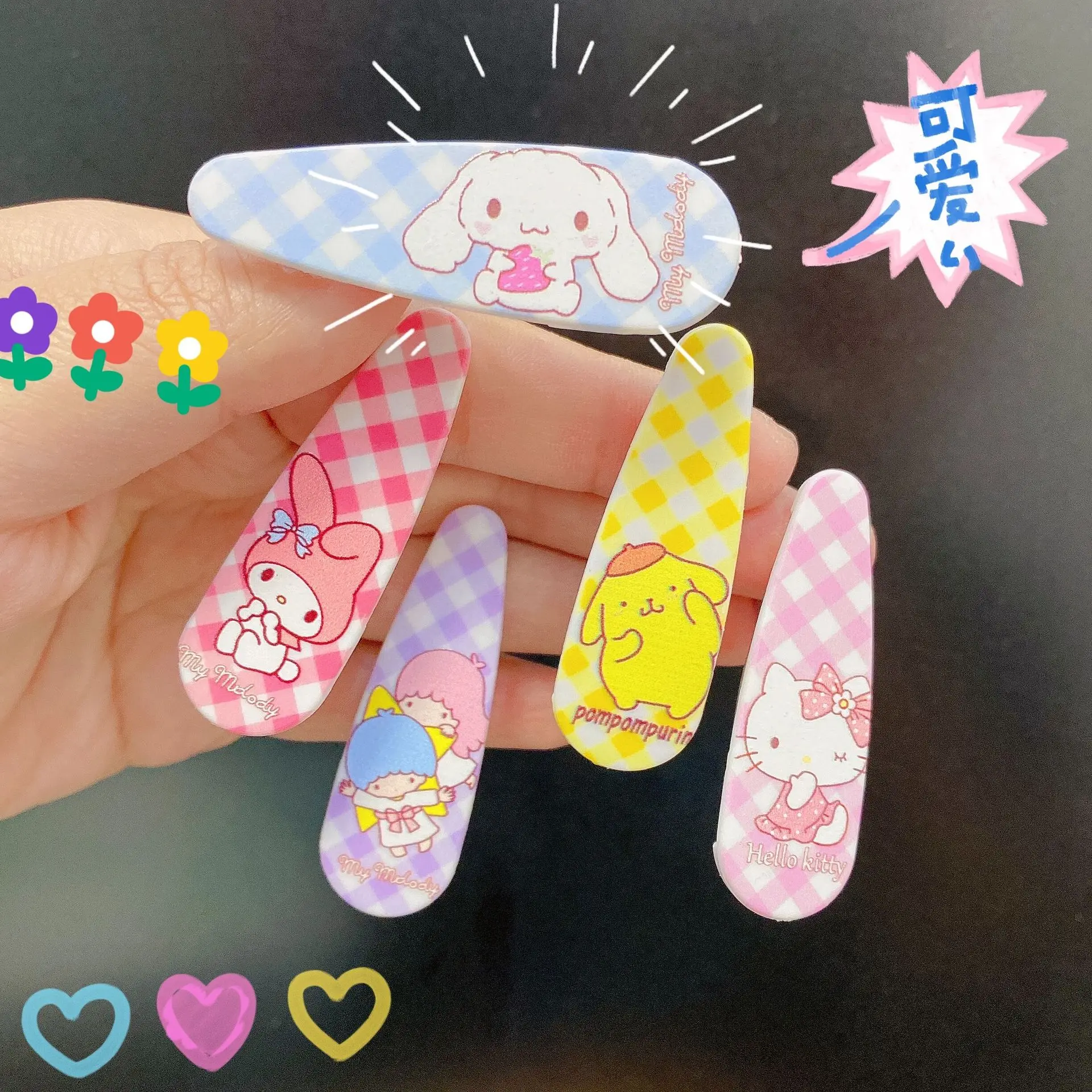 New Sanrio Plaid Bb Clip Hairpin Cinnamon Dog Hello Kitty Hair Clip Cartoon Cute Girl Liu Sea Clip Student Hair Accessories
New Sanrio Plaid Bb Clip Hairpin Cinnamon Dog Hello Kitty Hair Clip Cartoon Cute Girl Liu Sea Clip Student Hair Accessories